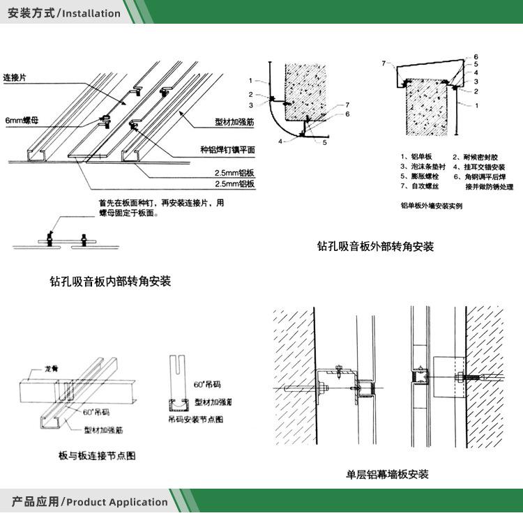 鋁穿孔吸音板安裝方式